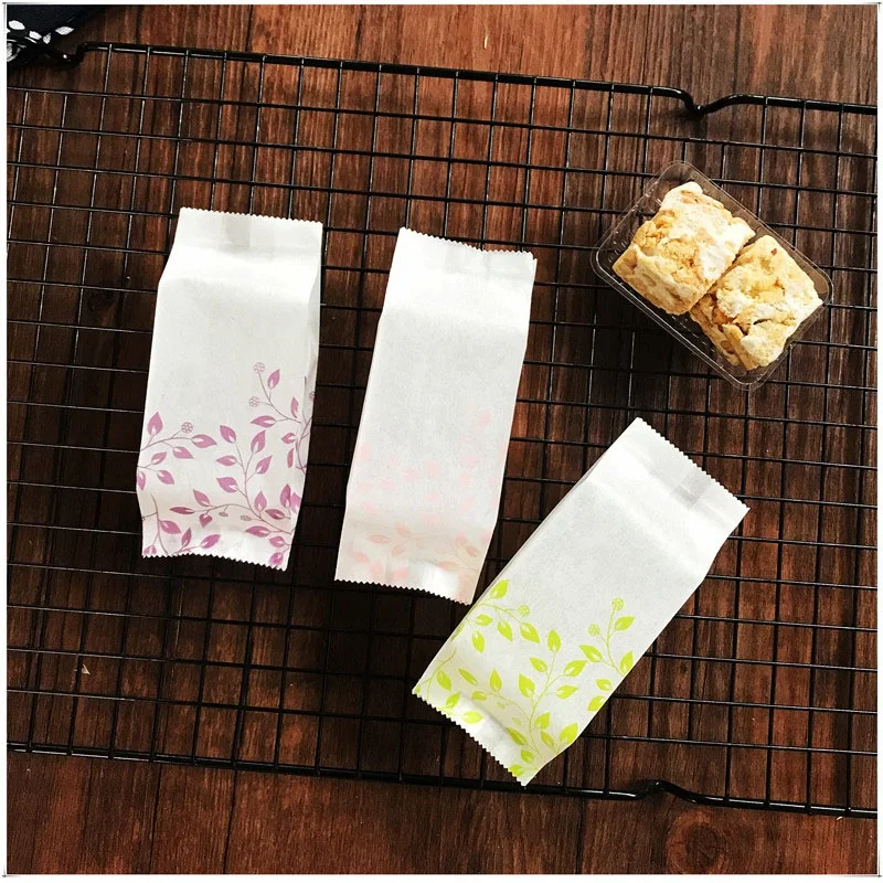 

100pcs Handmade Pineapple Cake Cotton Paper Bags Candy Cookie Crisper Sealing Packing Bags For DIY Baking
