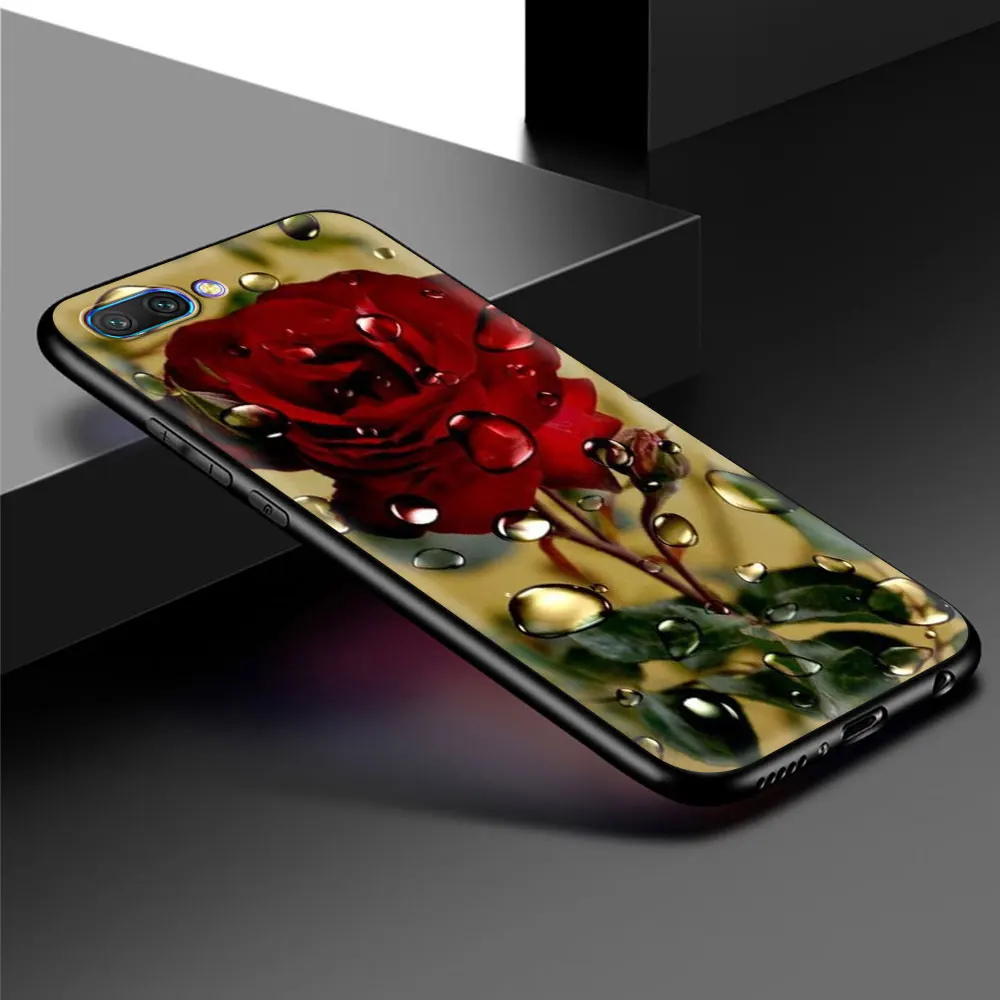 

Red Roses Flowers Phone Case for Honor 10i 9S 9C 9A 8X 9X 10 20 Lite 20 Pro 20S 8S 2020 Play 30i Silicone Coque Fundas