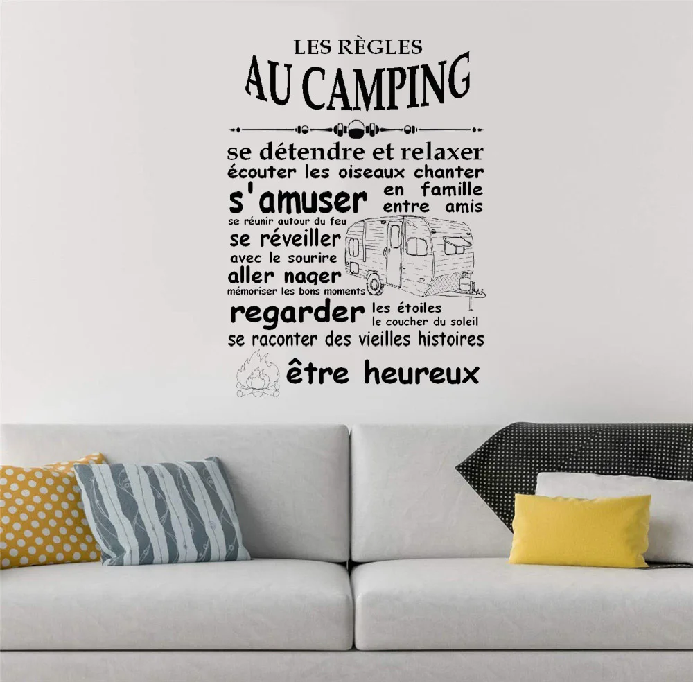 

Modern Stickers Canada Word Wall Quotes Stickers Family Camping Trailer Wall Decal Removable Vinyl Home Decor DW12077