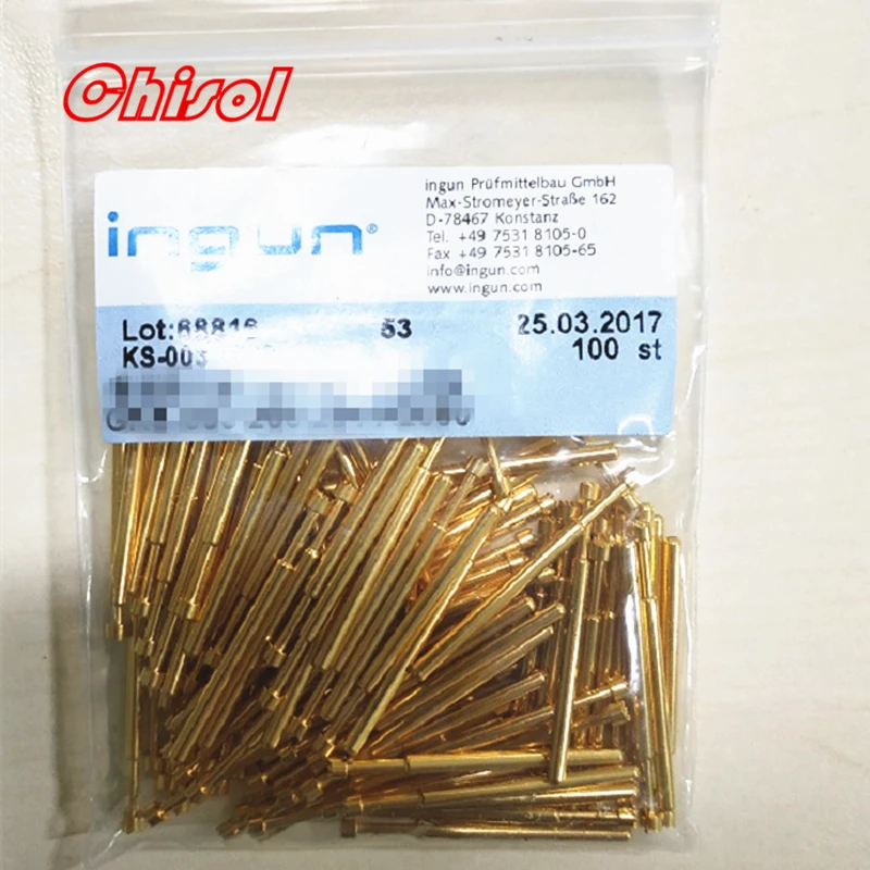 Оригинальная игла для тестирования INGUN 100 шт./компл. GKS003206254A2000 GKS003206254A3000 пружинный