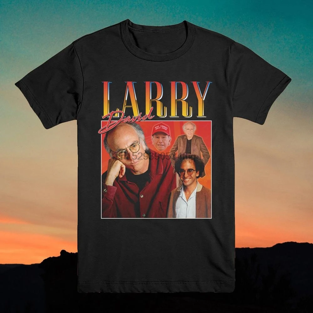 

Larry David Homage T shirt Top Shirt Graphic Tee Retro 90 80 USA Comedian Icon
