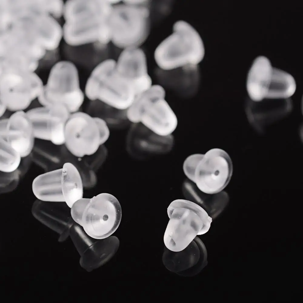 

Clear Soft Plastic Earring Back Stopper Ear Nuts Diy Earring Findings Jewelry Making Accessories, Earring Backs