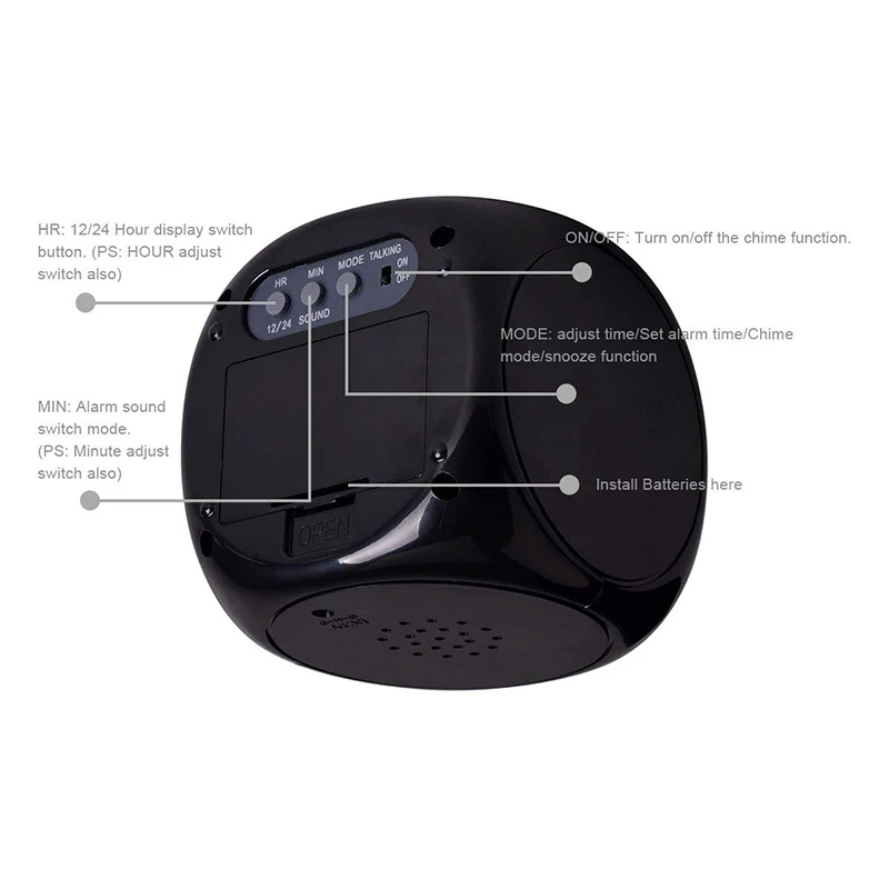 ЖК проекционные часы электронные настольные Nixie цифровые проектор говорящий