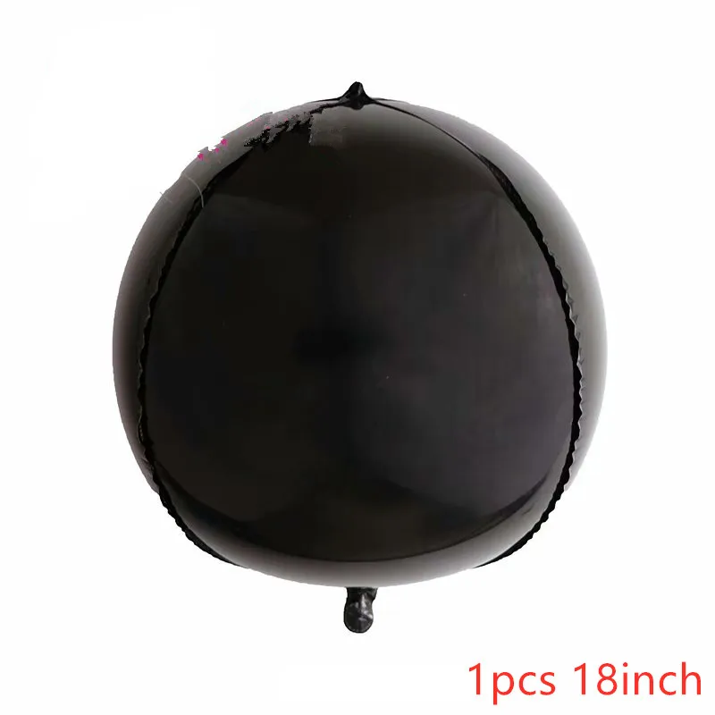 1pc party decoration black gold digital confetti mesh 4d balloon baby 2 years old birthday theme party decoration - Цвет: as picture