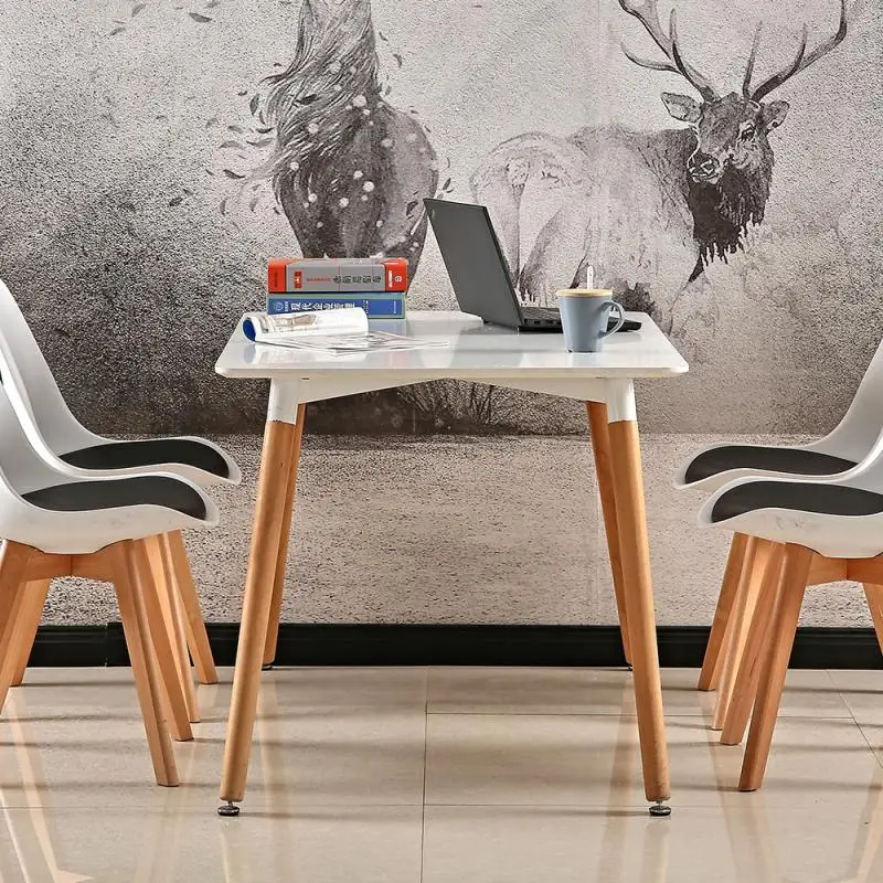 Двойной кухонный обеденный стол для дома кабинета современный деревянный