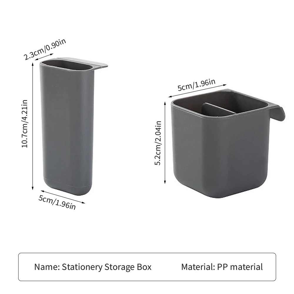 

Desktop Storage Box Pasteable Pen Holder Home Office Sundries Stationery Pen Organizer Box Computer Monitor Pocket Pencil Holder