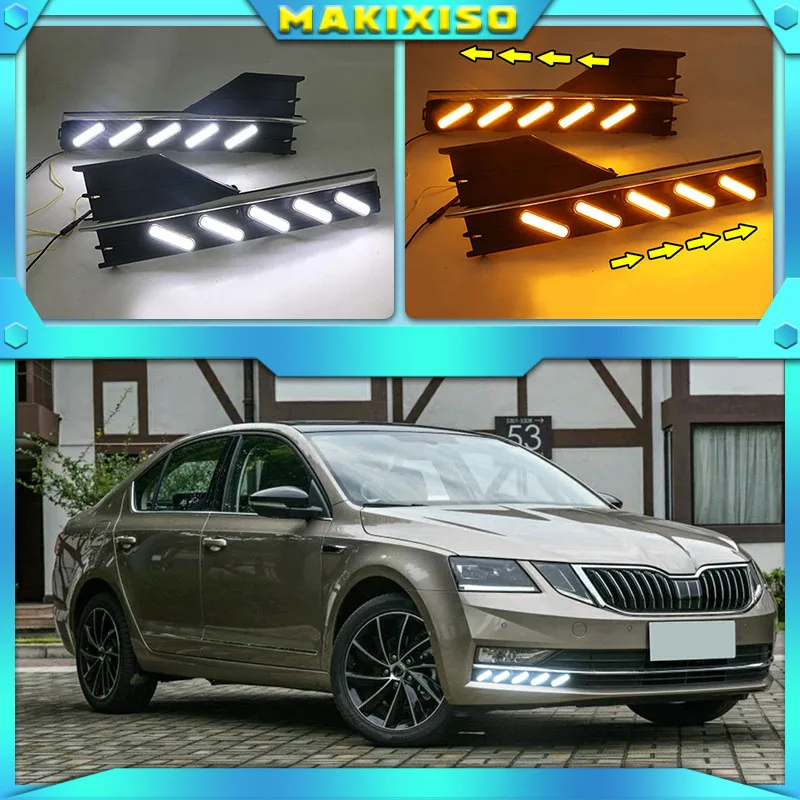 

2 шт., водонепроницаемые светодиодные фасветильник для SKODA OCTAVIA A7 2018