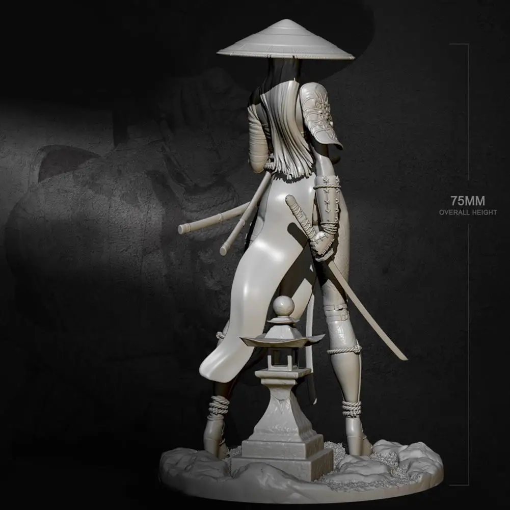 

Dongying Female Ronin Resin Soldier White Model Hand-made 2526 Static DIY Model Toy
