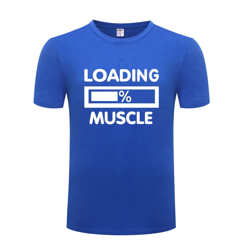 Loading Muscle Мужская футболка с надписью новинка хлопок короткий рукав забавная