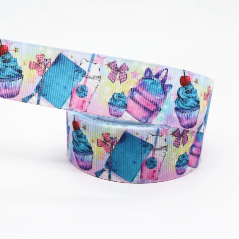 Лента для волос с принтом клубники 10 ярдов 1 дюйм 25 мм аксессуары ручной работы