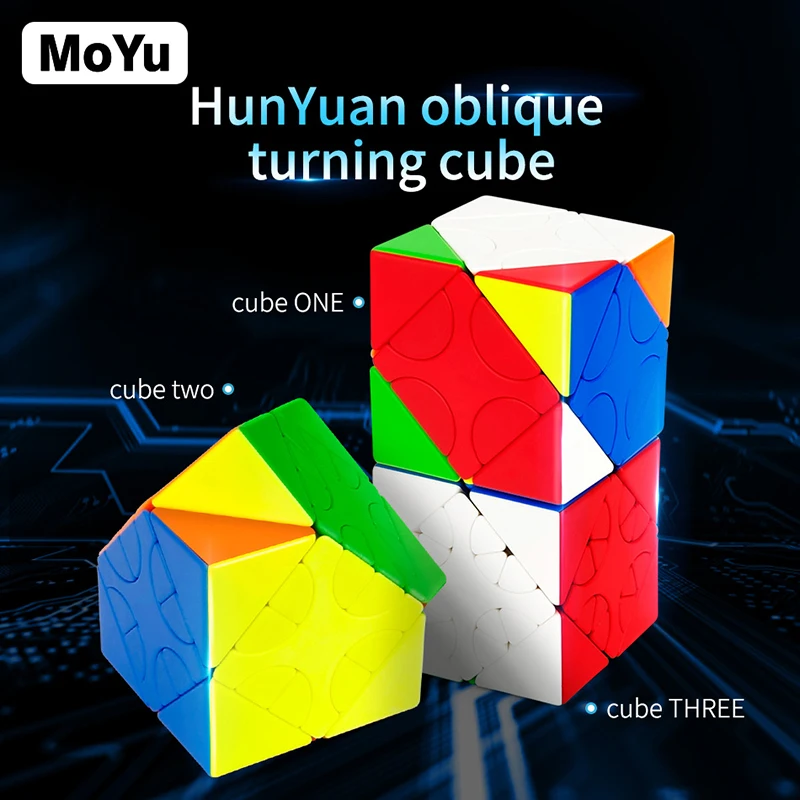 

Newest 2020 Moyu Meilong HunYuan Oblique Turning Cube 3x3 Competiton Magic Cubes Puzzles Speed Cube Toys For Children