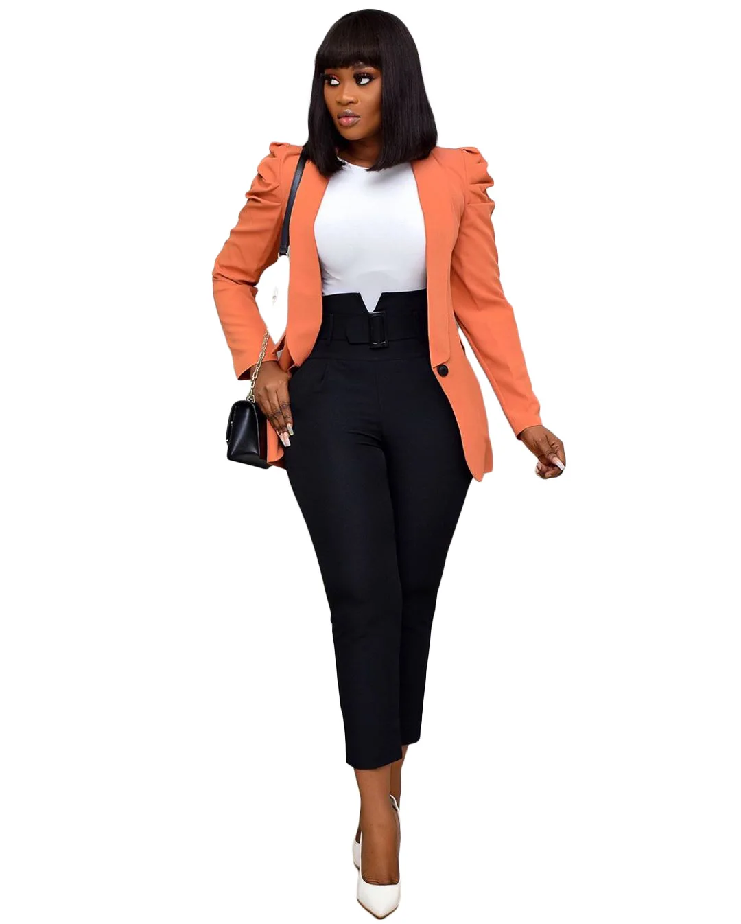 

New product casual fashion stretch long-sleeved lapel solid color small suit jacket women's autumn and winter