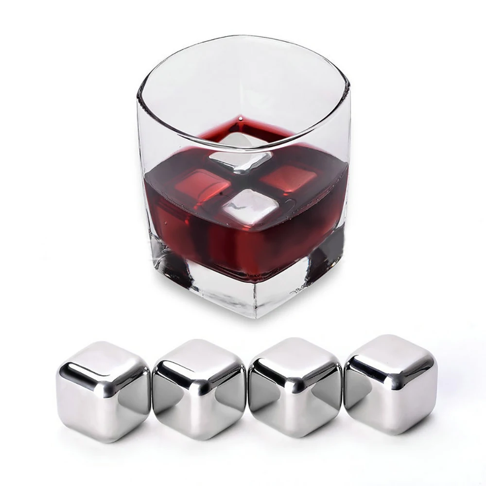 Нержавеющая сталь виски кубики льда из камня тальковая порода Ледник Cooler Камень