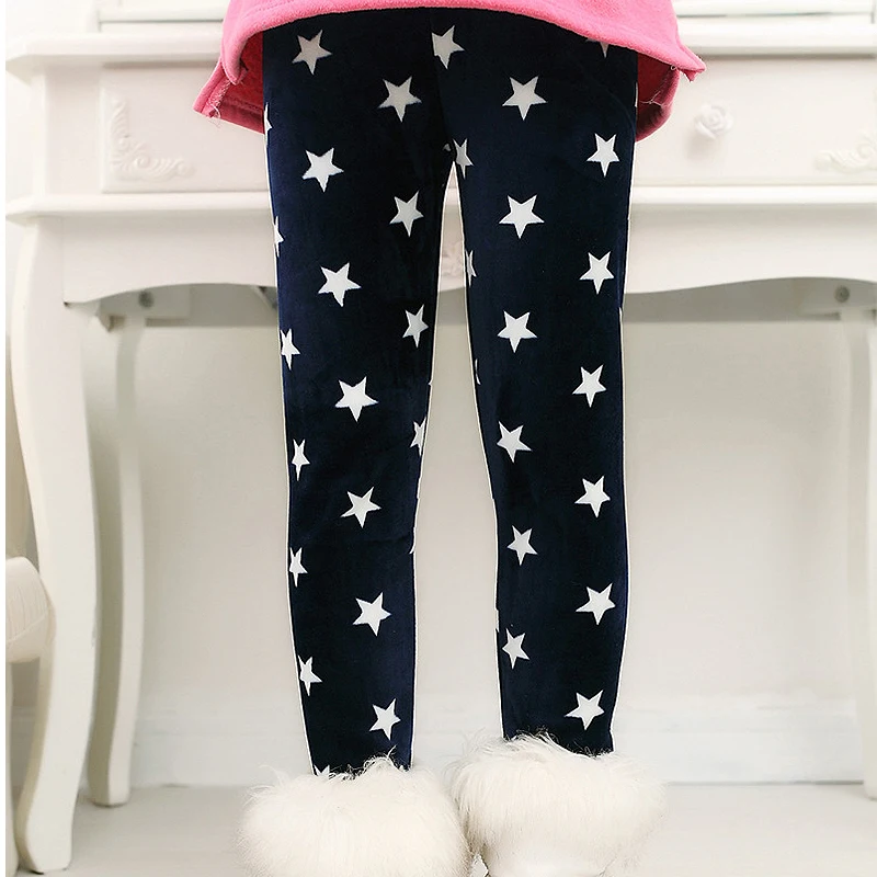 Зимние теплые бархатные леггинсы для детей 2 7 лет|Леггинсы| |