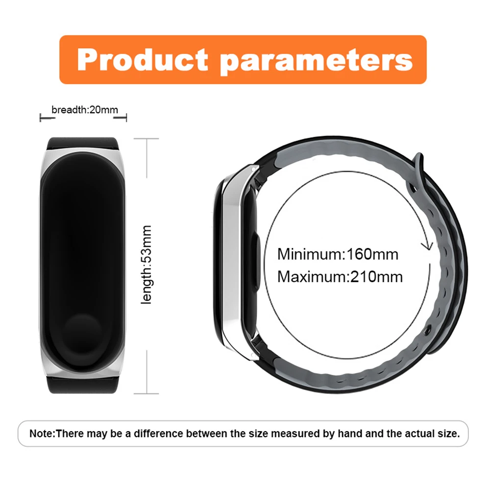 Ремешок для Mi Band 4 спортивный силиконовый браслет на запястье Miband 3 сменный