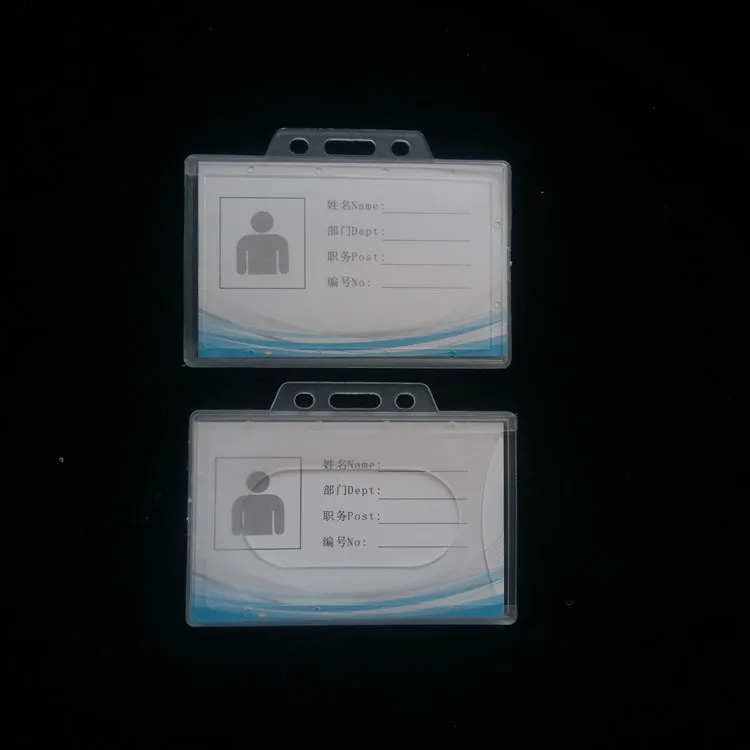 

2PCS/Set Women Men Transparent Multi-Use Card Sleeve Work ID Clear Card Holder Student Card Cover Enclosed Pass Badge Office