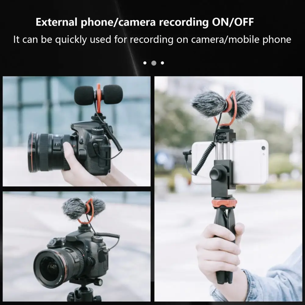 

Video Microphone Professional Smartphone Video Microphone Portable High Sensitivity Recording Microphone