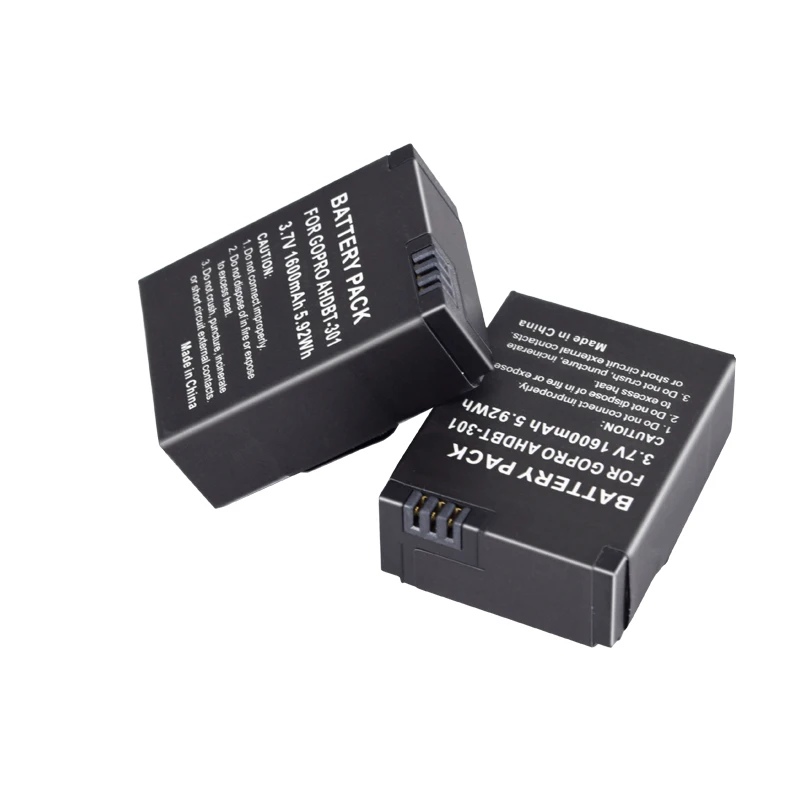 3 шт./лот 1600 мАч akku Go Pro hero 3/3 + аккумулятор AHDBT 301 AHDBT301 201 для gopro HERO gopro3 детали оптовая