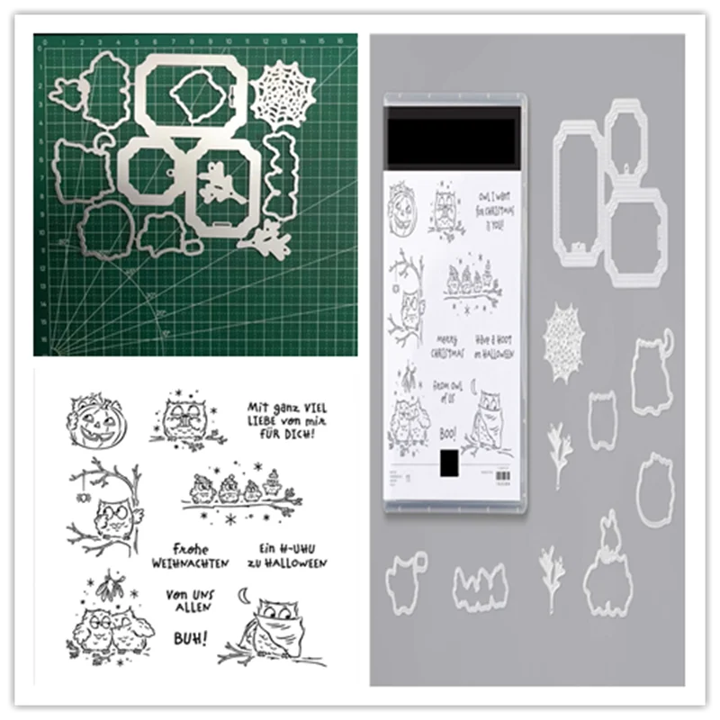 

Christmas OWL Metal Cutting Dies and Stamps Stencils Scrapbooking Photo Album Card Paper Embossing Craft DIY Die Cut 2021