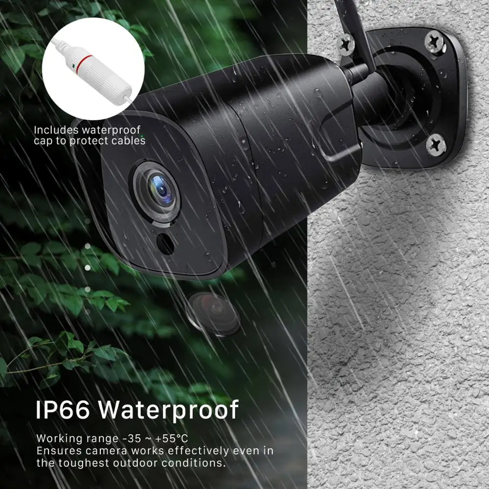 BESDER 5MP 2-Way Audio 2MP Bullet Smart IP-камера SONY Сенсор Водонепроницаемая охранная WiFi-камера