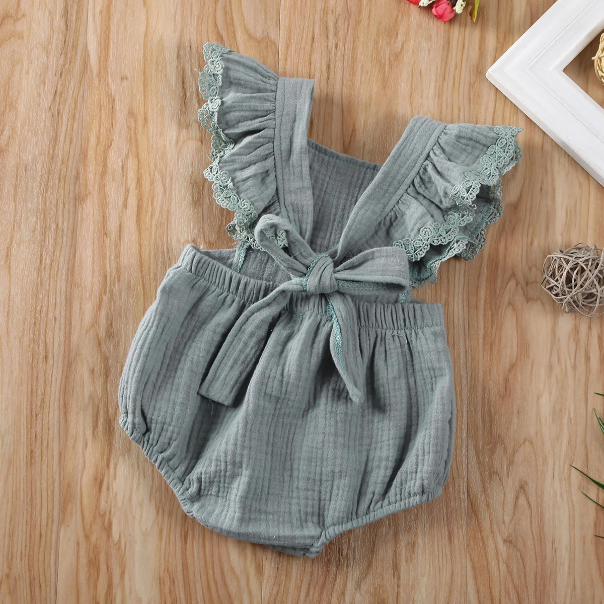 

Newborn Infant Baby Girl Clothes Summer Ruffle Romper Lace Floral Jumpsuit Outfit 0-18M