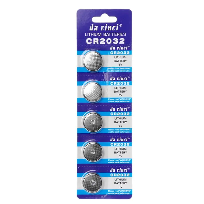 

5PCS Button Battery 3V CR2032 BR2032 DL2032 ECR2032 Cell Coin Lithium Li-ion Batteries Promotion Watch Computer LED Light Toy