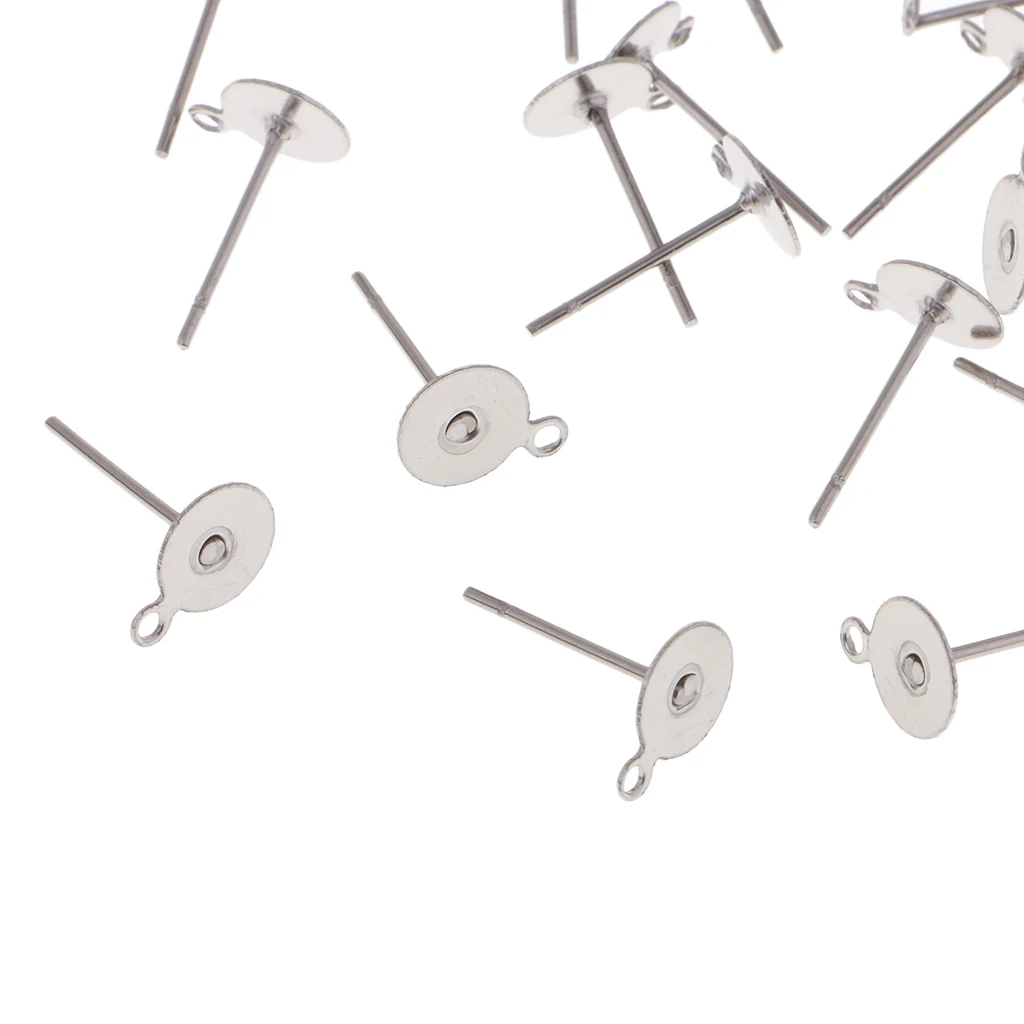

100 Pieces Empty Stud Earrings Accessories Earrings Trinkets And Empty Earring