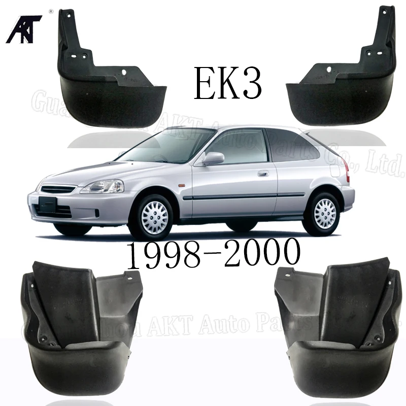 Черные передние и задние брызговики накладка Накладка для Honda Civic EK3 1998 2000