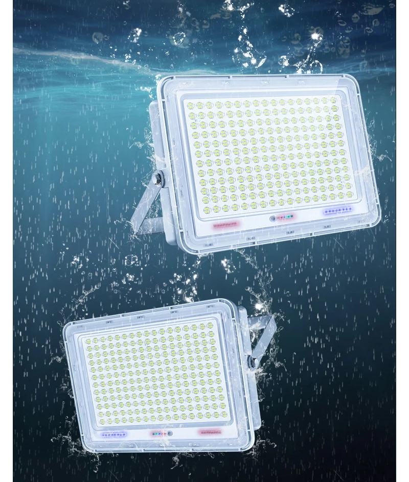 

White Light Solar LED Light Waterproof Outdoor Garden Lamp Remote Control Extension Cable Street Lighting