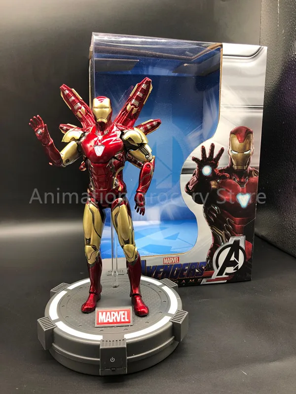 18 см Новый Фильм Мстители Endgame Железный человек MK85 база с подсветкой и