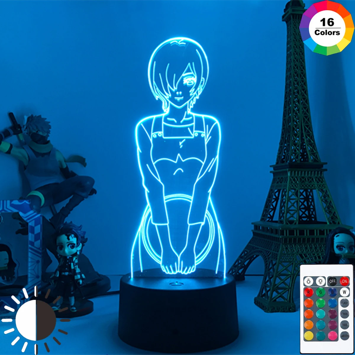 

Anime Light Tokyo Ghoul Touka Kirishima Led Night Light for Bedroom Decor Nightlight Gift Tokyo Ghoul toy model statue 3d Lamp