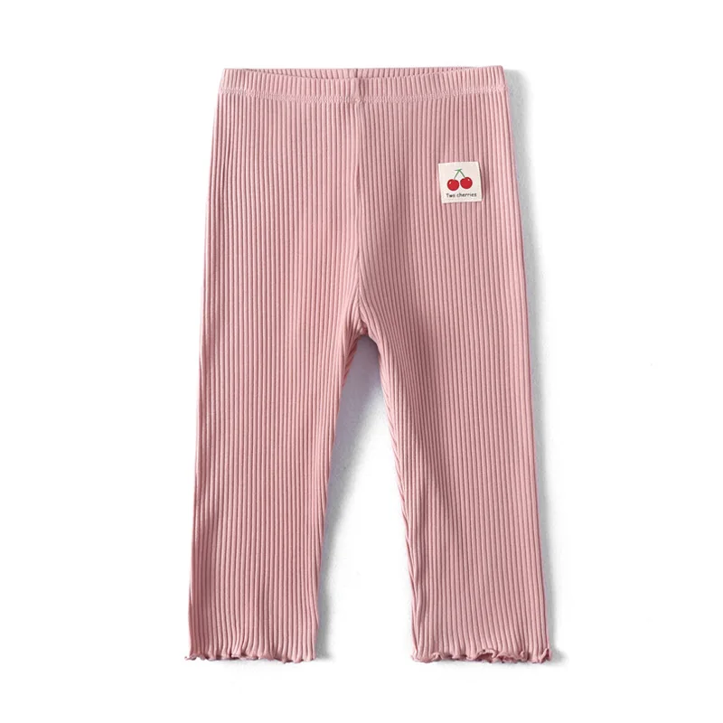 Леггинсы для девочек на весну-лето хлопковые облегающие брюки с эластичным