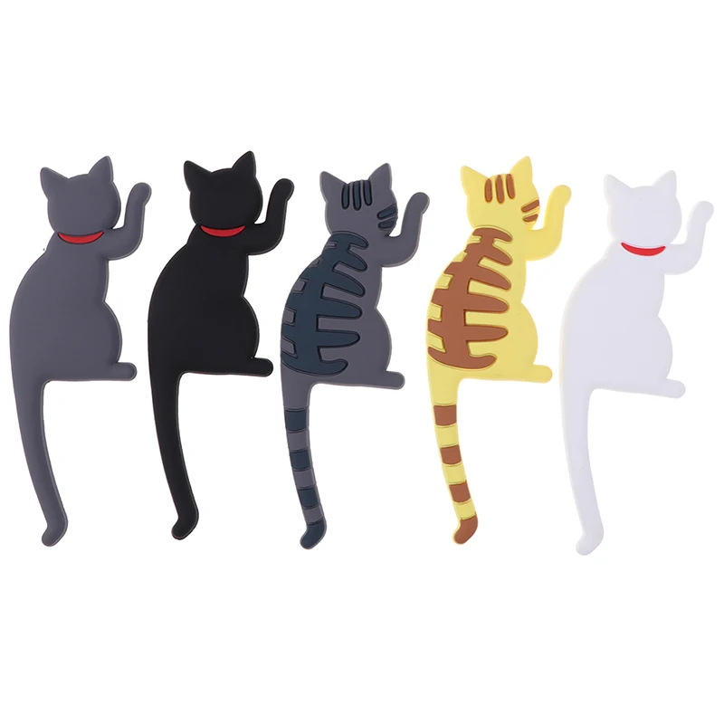 Hot New Lovely Multifunctional Cartoon Cat Fridge Magnet Hook Refrigerator Sticker Creative Hooks | Дом и сад