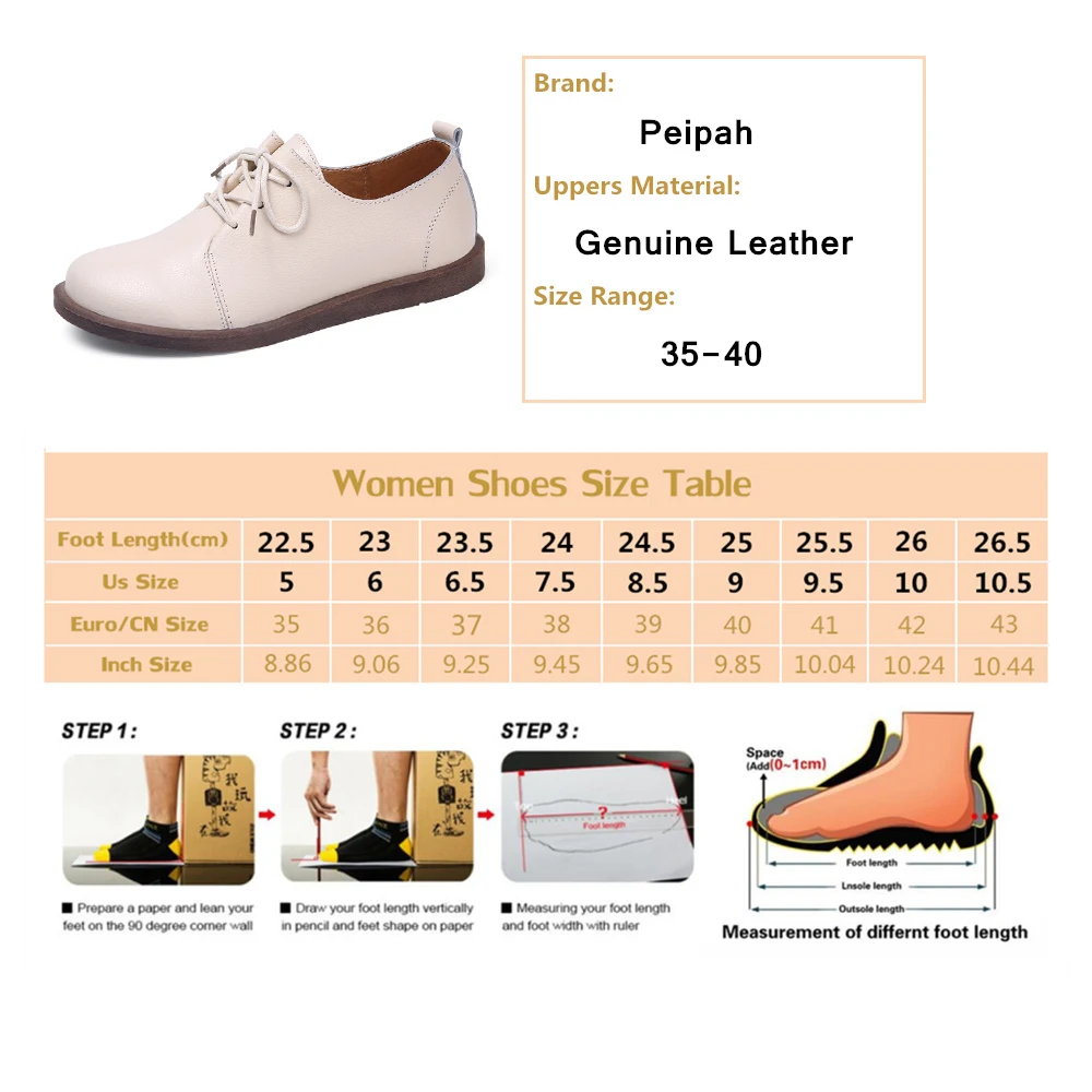 

Women Oxfords Spring/Autumn Flat Shoes For Women Genuine Leather Casual Flats Ladies Lace Up Solid Chaussure Femme 2021