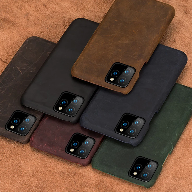 Подлинный подтягивающий кожаный чехол для телефона для iphone 11 11 Pro 11 Pro Max X XS XR XSMAX 6s 7 8 Plus 6 5 5S SE Plus Crazy чехол в виде лошади