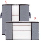 Вместительные контейнеры для хранения с прозрачным окошком, органайзер для шкафа и сумки для хранения одежды, усиленная ручка и прочная молния