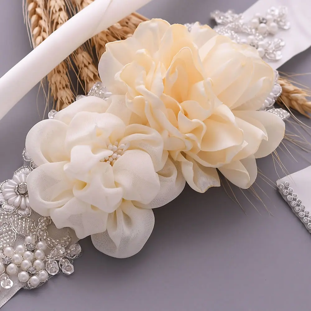 S172 ремень с цветами для свадебного платья Пояс невесты ремни бусинами Аксессуары