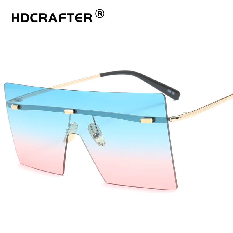 Большие Квадратные Солнцезащитные очки для женщин 2019 Роскошные брендовые модные