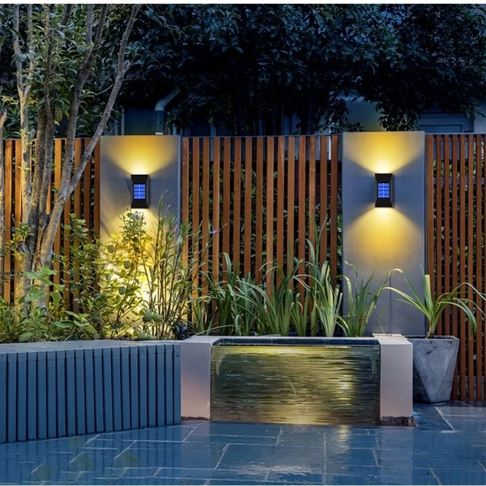

4 Pcs Summer LED Solar Light Outdoor Wall Lamps Energy Garden Lamps Waterproof Solar Lamp Courtyard Garden Decoration Light