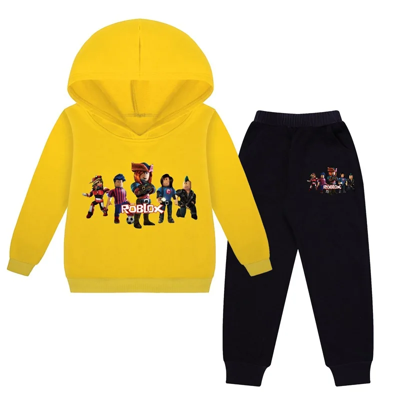 

New children's sweater Robloxing two-piece fashion printing two-piece casual suit kids clothes girls toddler boy clothes
