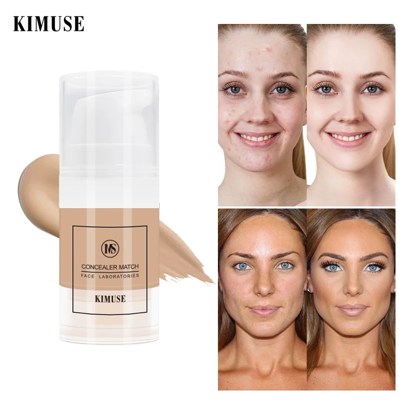

KIMUSE Perfect Full Coverage Liquid Concealer Foundation Facial Corrector Waterproof Base Makeup Eye Dark Circles Acne Cosmetic
