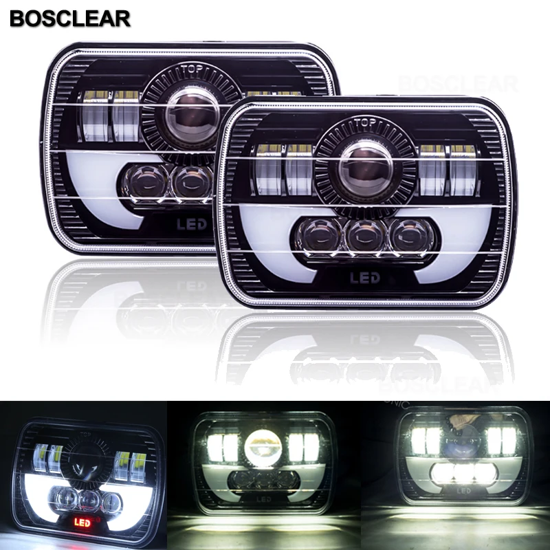 7045A 60w 2X7X6 5X7 дюймов светодиодный налобный фонарь для Jeep Wrangler YJ Cherokee XJ аксессуары GMC Savana 1500 2500 3500 GMC Safari Ford F550 F350 F250 E150 Club Wagon E-350 ecoline для Chevrolet Express 3500 1500 Astro для Nissan 240SX - Цвет: 7045A 60w