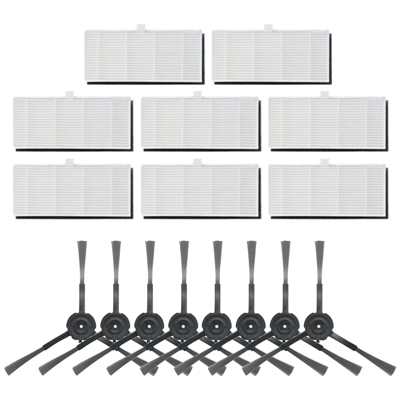 

TOP!-16Pcs Vacuum Cleaner Accessories Filter Side Brush Replacement Kit Fit for VIOMI S9 Robot Vacuum Cleaner Replace Parts