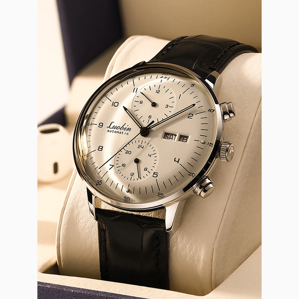 Модные автоматические механические часы многофункциональные мужские