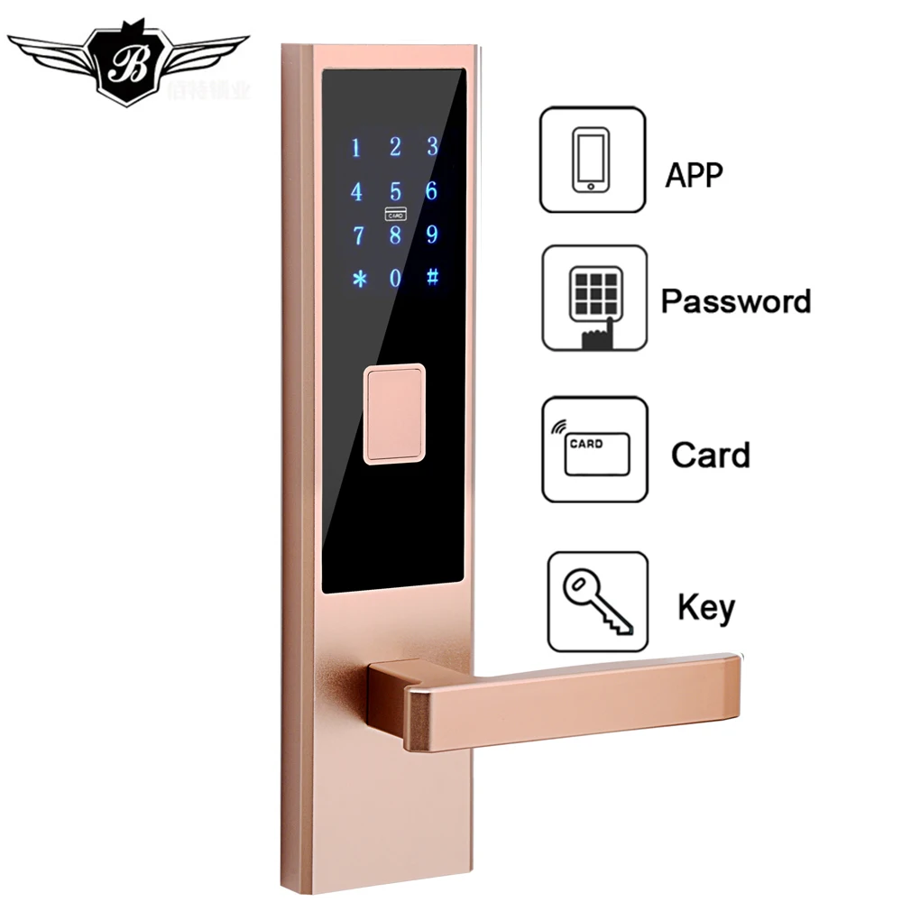 Умный замок безопасности с WiFi APP пароль устройство чтения RFID дверь из