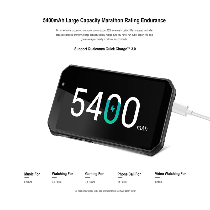 Смартфон AGM A9 IP68 экран 5 99 дюйма влагозащита на базе Android 8 1 аккумулятор 5400 мАч NFC OTG 4