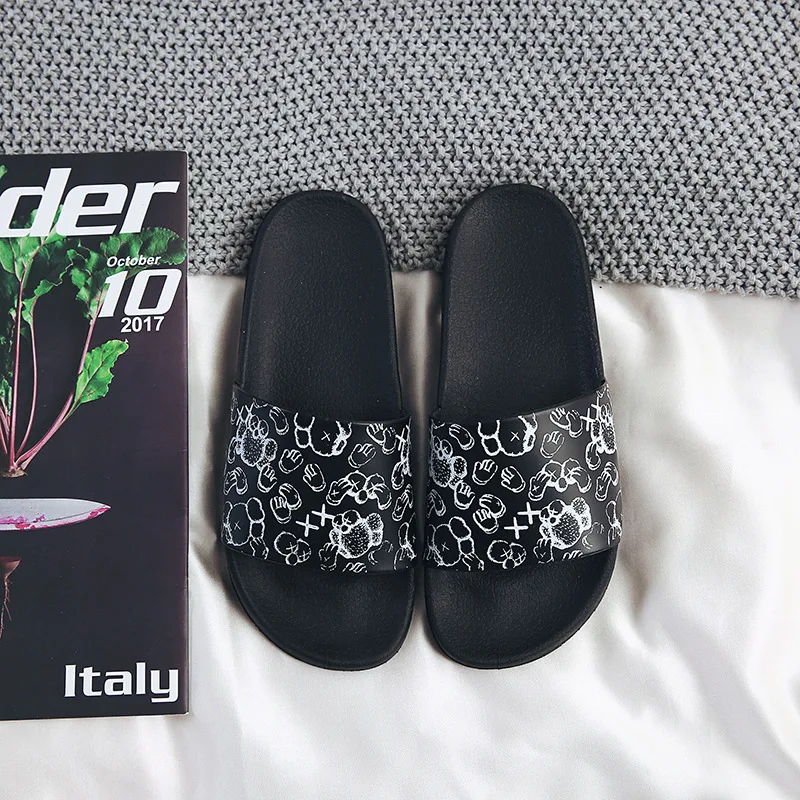 

2020 Couple Indoor PVC Home Hotel Plus Size 36-45 Sandals & Slippers Women Cute Summer Non-slip Bathroom Home Slippers