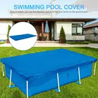 Чехол для бассейна, прямоугольное полиэтиленовое покрытие, тканевый коврик, водонепроницаемое защитное покрытие для рамы бассейна, пылезащитный чехол для сада 450*220 см