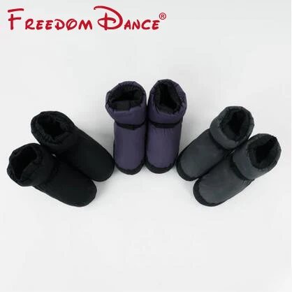Теплые балетные ботинки унисекс теплые для танцев защита стопы домашняя обувь