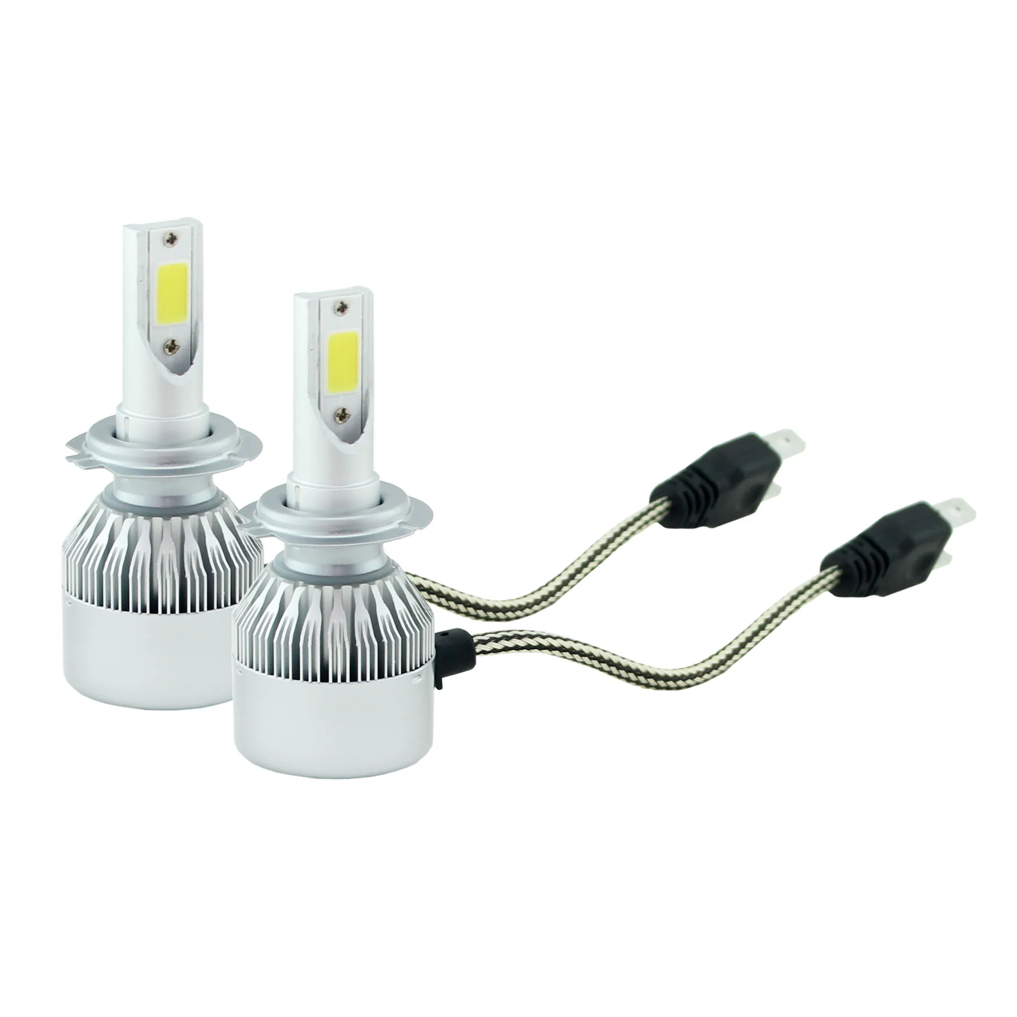 C6 COB Chip LED Car Headlamp Kit H1 H3 H7 H8 H9 H10 H11 HB3 HB4 H27/880/881 5202 9012HIR2 H4 H13 9004 9007 6000K White Canbus | Автомобили